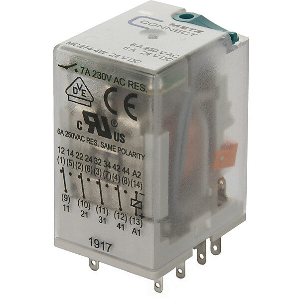 METZ CONNECT Industrierelais 4W,24VDC,7A 110017-25.14.07